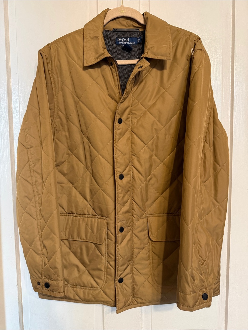 Ralph Lauren Quilted Jacket in Camel Brown
